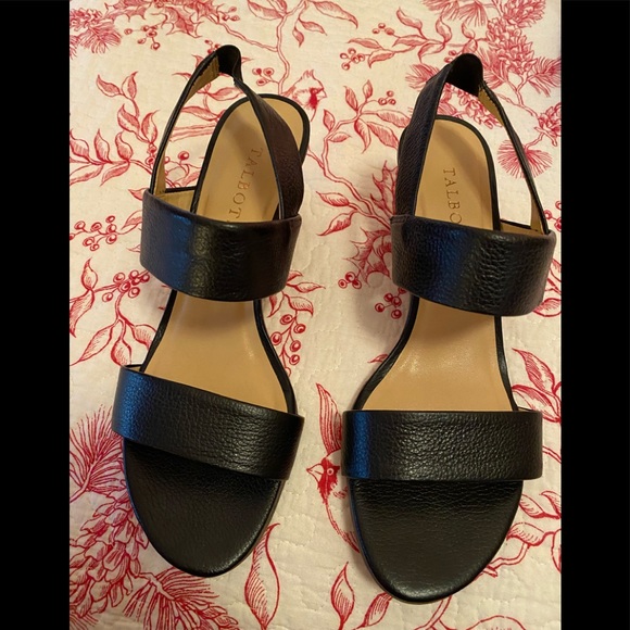 Talbots leather wedge sandals 8M - Picture 1 of 4